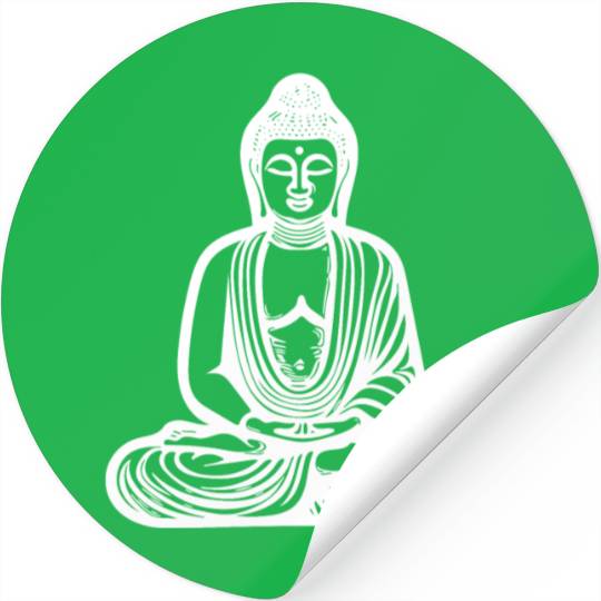 Deep Meditation Buddha Portrait Spiritual Nature Stickers