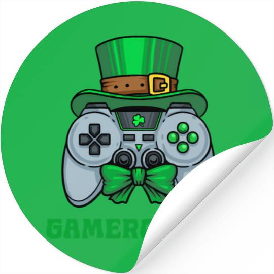 Gamerchaun Gamer St Patrick'S Day Toddler Lucky Stickers