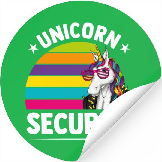 Unicorn Security Funny Unicorn Lover Mythical Stickers