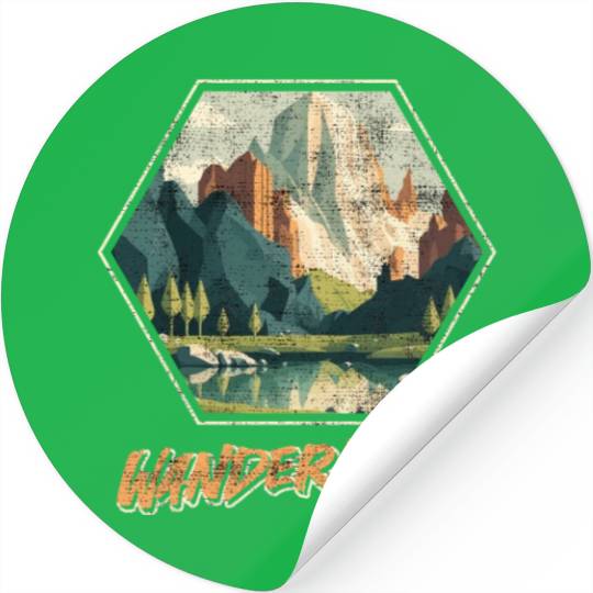Wanderlust Mountaineer Hiking Mountain love Stickers