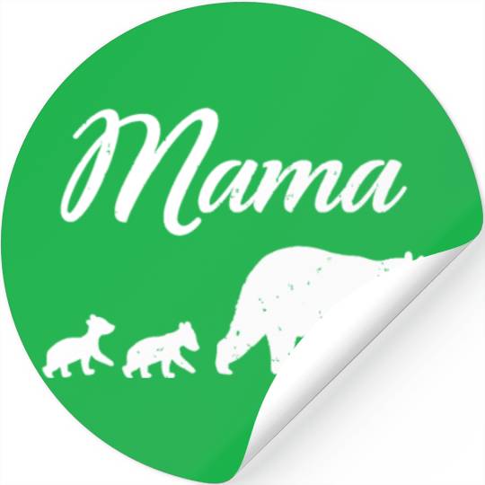 Mama Bear - With Two Cubs Twin Mom Mother's Day Gi Stickers