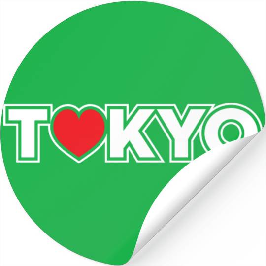 Red Tokyo Heart Love Japan Japanese Icon Souvenir Stickers