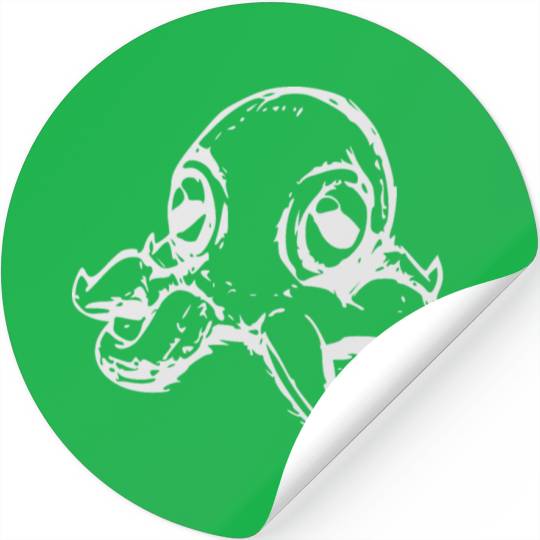 octopus ocean waves Stickers