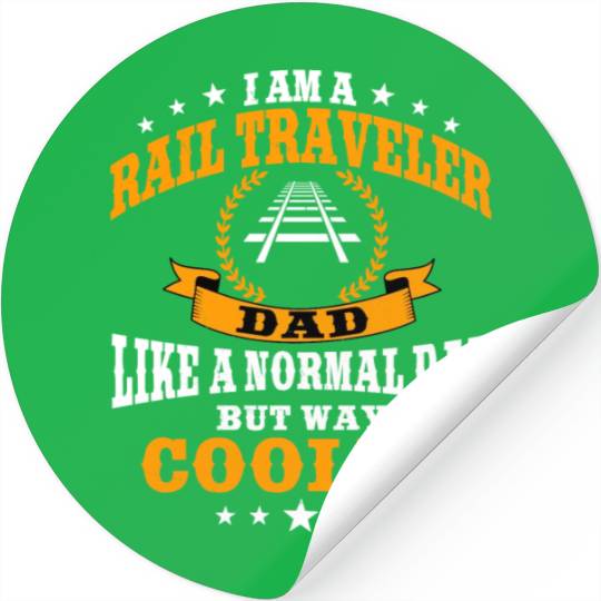 Rail Traveler Dad Father's Day Stickers