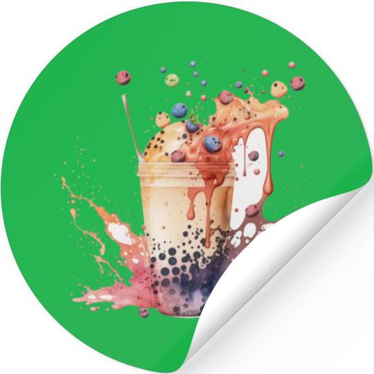 Boba Bubble Tea 6 Stickers