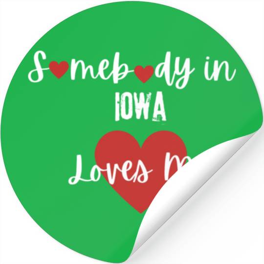 Somebody in Iowa Loves Me Stickers