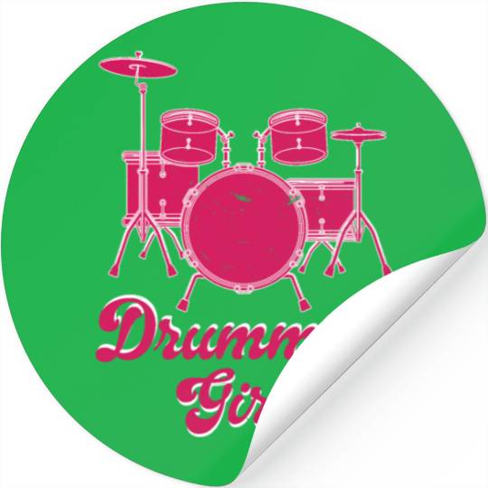 Drummer Girl | Drums Drummer Gift Stickers