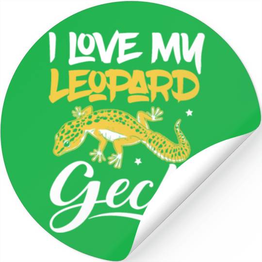 I Love My Leopard Gecko Reptile Lizard Lover Stickers