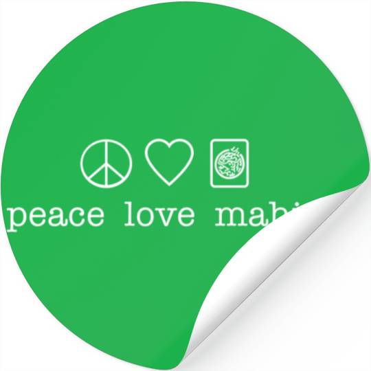 Peace Love Mahjong Mah Jong Stickers