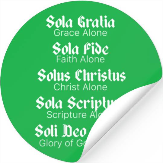 Five Solas Reformed Christian Protestant Theology Stickers