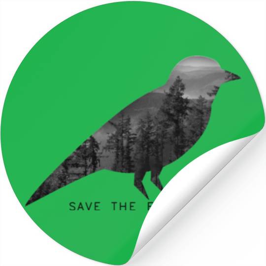 Bird Save the forest Stickers