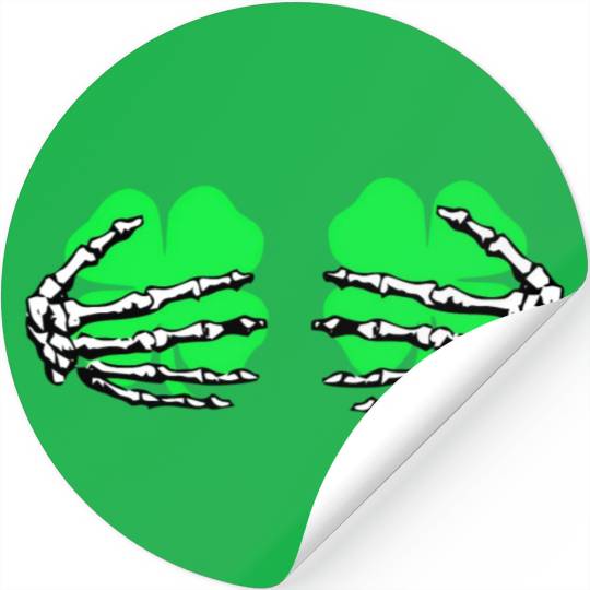 St Patricks Day Boob Pumpkin Shamrock Skeleton Han Stickers