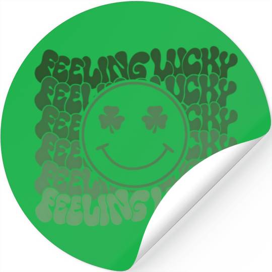 Feeling Lucky Saint Paddys Irish Smiling Icon Sham Stickers