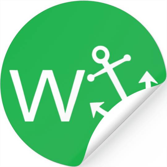 W Anchor Wanker Jerk Slang Stickers