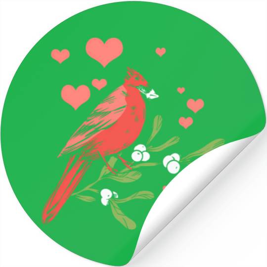 Bird Bird Watching Bird Watcher Birder Heart Cardi Stickers