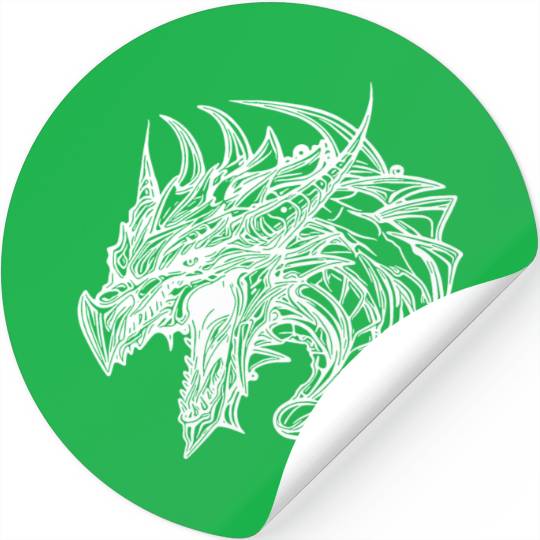 Hissing Dragon In Tattoo Scale Dress Stickers