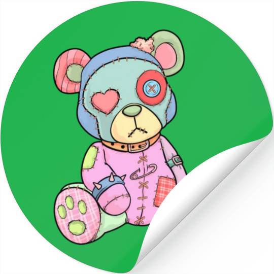 Pastel Goth Teddy Bear Japanese Anime Kawaii Menhe Stickers