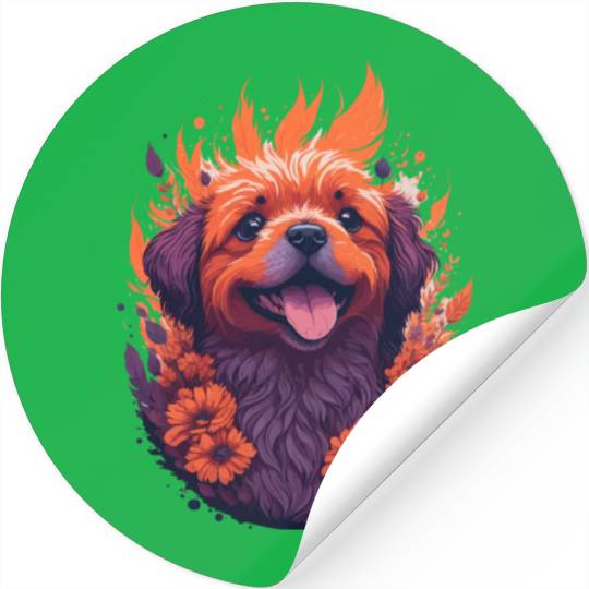 Cute Border Collie Puppy Stickers