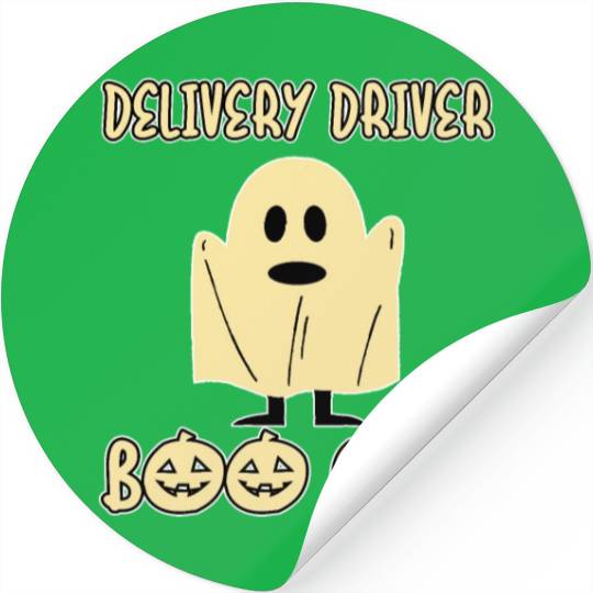 Delivery Driver Boo Crew Spooky Halloween Party Stickers