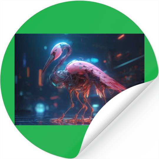 Neon Flamingo Stickers