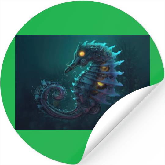 Neon Shark Attack Stickers