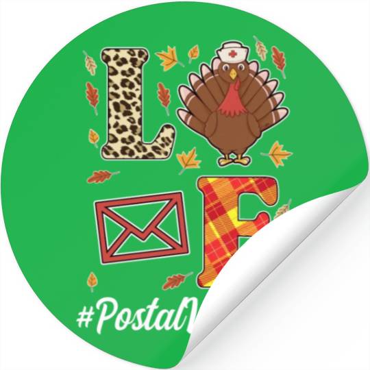 Great Postal Worker Thanksgiving Outfit Stickers