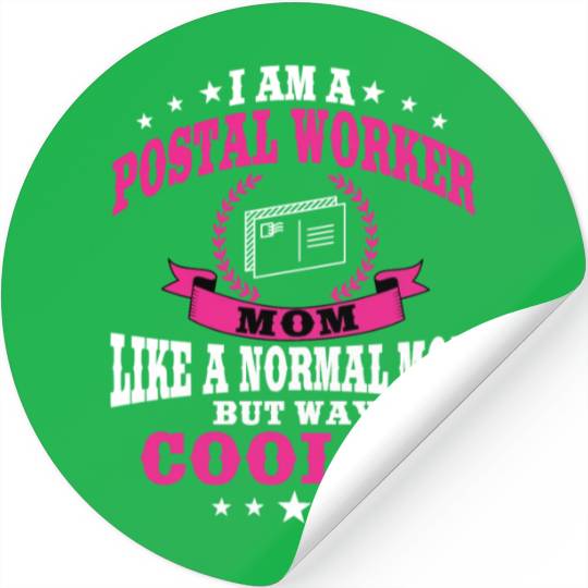 Funny Postal Worker Mom Postwoman Mother's Day Stickers