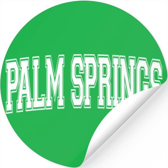 Palm Springs Ca California Usa Sports Varsity Styl Stickers