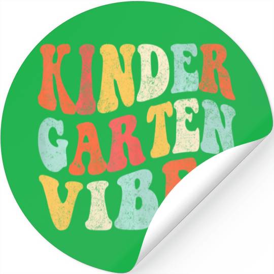 Kindergarten Vibes Funny Back to School Cute Teach Stickers