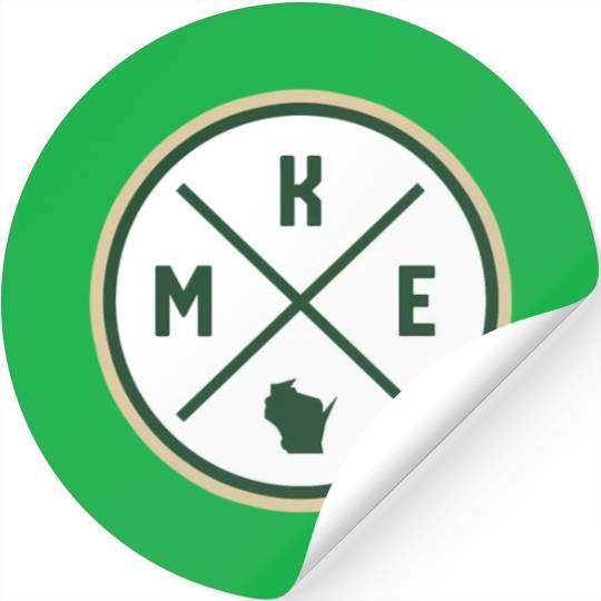 Milwaukee Circle Patch Green Stickers
