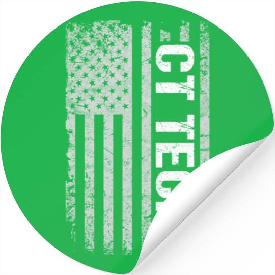 Ct Tech American Flag Stickers