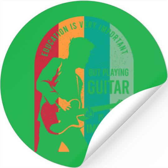 Guitar Player Outfit For A Guitarist Stickers