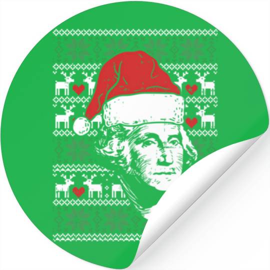Ugly George Washington Patriotic President Stickers
