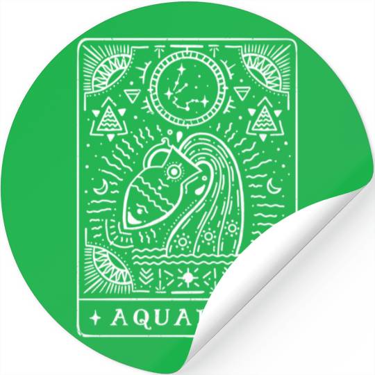 Aquarius Tarot Aquarius Zodiac Sign Month Stickers