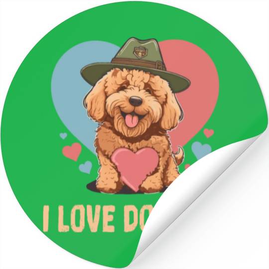 I Love Doodles Goldendoodle Dog Lover Doodle Mom Stickers