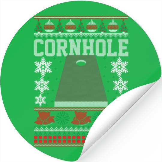 Cornhole Ugly Happy Stickers