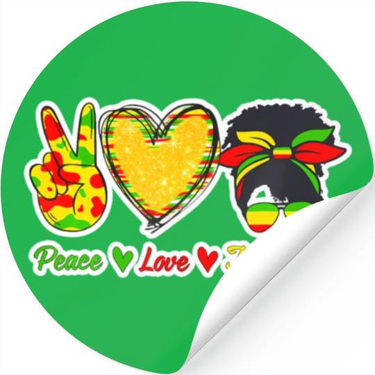 Peace Love Junenth Black Pride Freedom Independenc Stickers