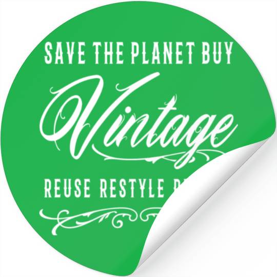 Save The Planet Buy Vintage Stickers