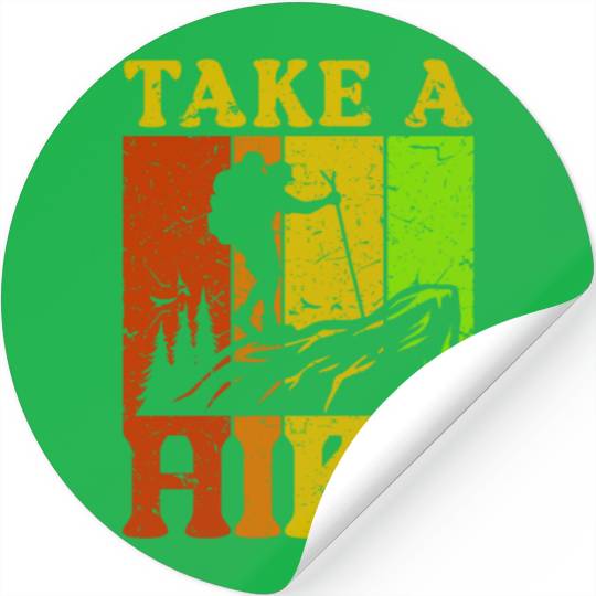 Take a Hike Wanderlust Hiker Hiking Mountains Stickers