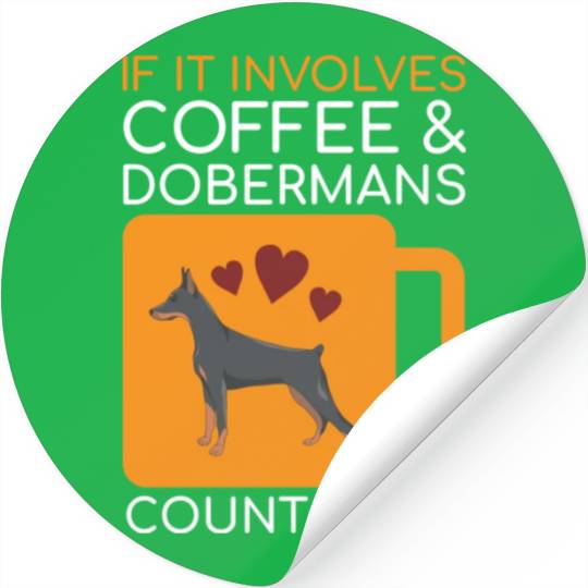 Coffee Doberman Lover Stickers