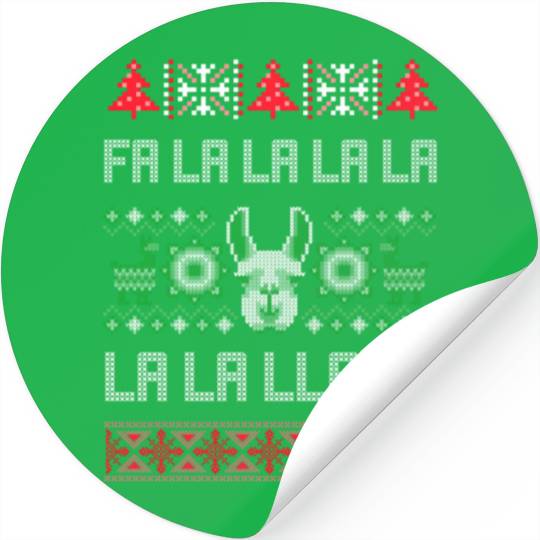 Fa La La Llama Ugly Llama Stickers
