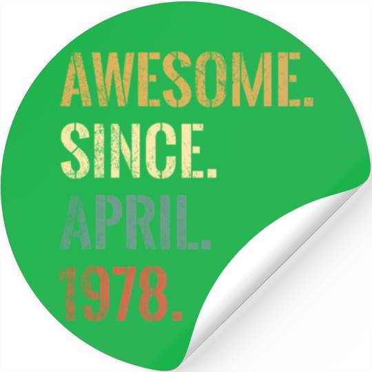 44Th 44 Awesome Since April 1978 Stickers