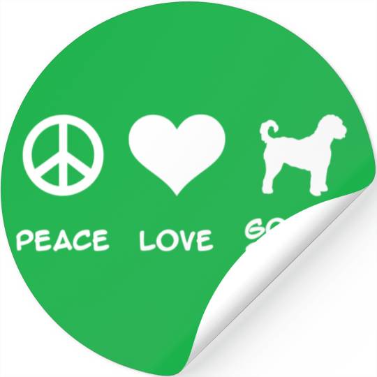 Peace Love Goldendoodle Stickers