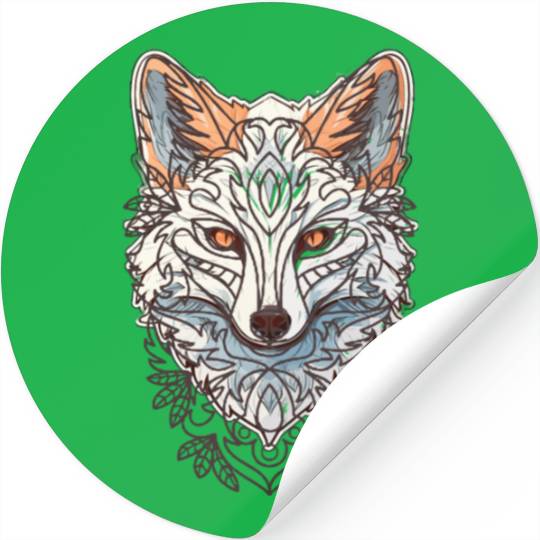Tribal Fox Design Stickers