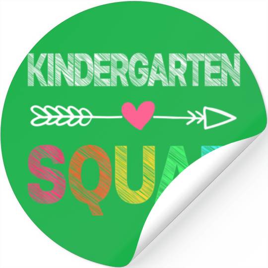 Team Kindergarten Squad Teacher Student Back To Sc Stickers