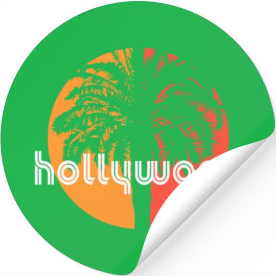 Hollywood California Artistic Vacation Souvenir Stickers