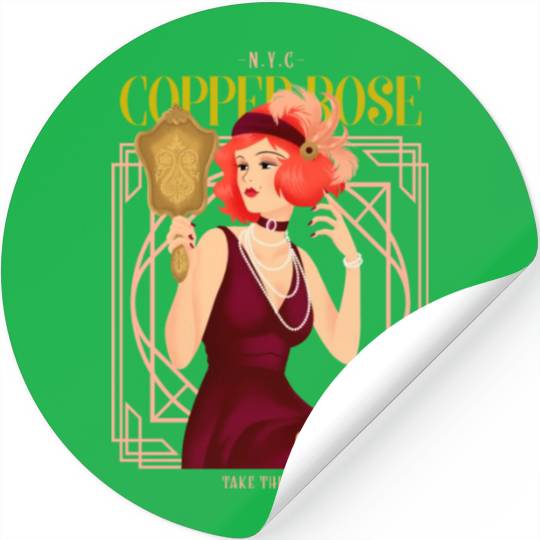 Nyc Copper Rose The Great Gatsby Stickers