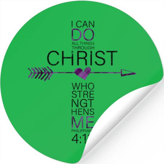 Christian Bible Verse Sayings Philippians 4 13 Stickers