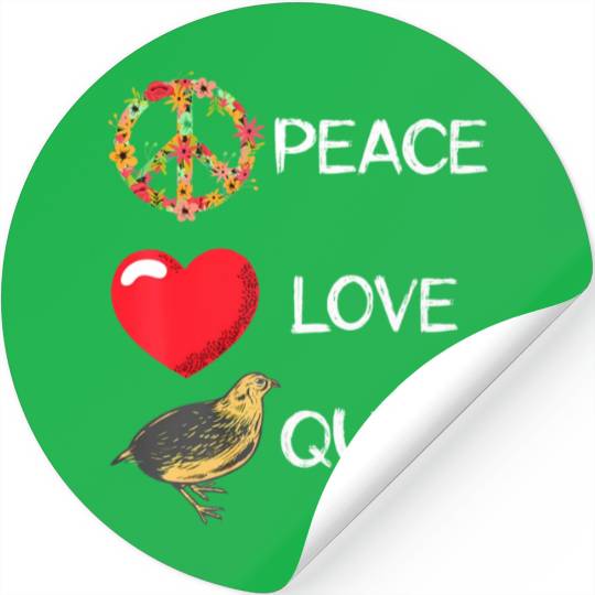 Quail Birds Lover Love Peace Quail Japanese Quail Stickers