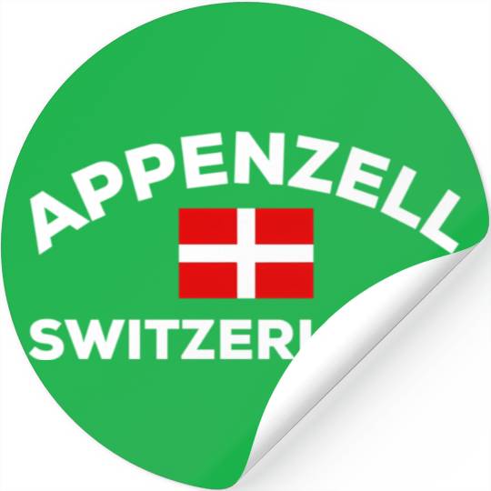 Appenzell Switzerland Swiss Flag City Stickers